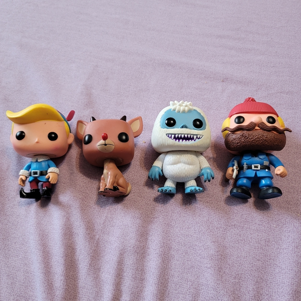 Rudolph Red Nose Reindeer Funko Pop set of 4 characters